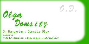 olga domsitz business card